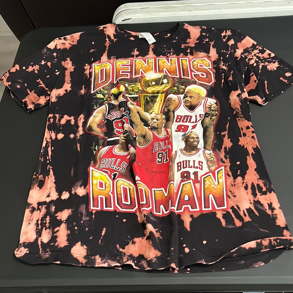 Dennis Rodman 90s style “bleached” tee